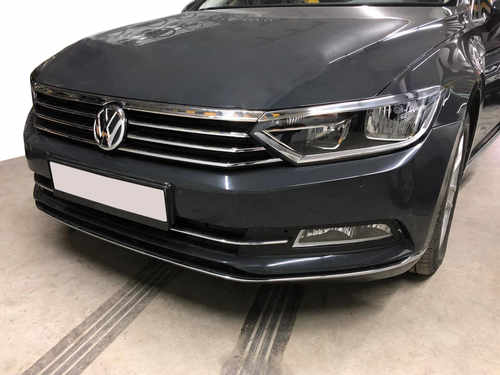 Вії на фари і грати (нерж.) 3 шт. для VW Passat B8 2015-