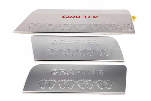 Накладки на внутрішні пороги LED для VW Crafter 2007-2018 (синя підсвітка)