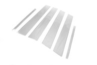 Молдинг дверних стійок (6 шт, нерж) для Skoda Octavia A7 2013-