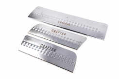 Хром накладки на дверні пороги (3 шт) Carmos для Crafter VW 2006-2018