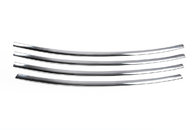 Накладки на решітку бампера (2013↗, нерж) Carmos - Турецька сталь для Renault Fluence 2009↗ мм.