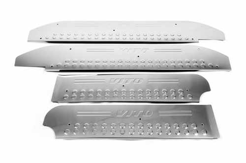 Хром накладки на дверні пороги (3 шт.) Omsa для Vito 639 2004+