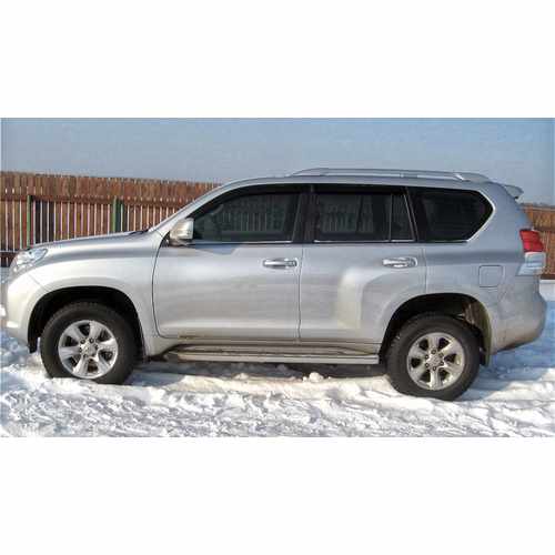 Рейлінги Toyota Land Cruiser Prado 150 2017+  серебристі посилені