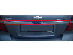 Хром накладка на задню планку нерж для Chevrolet Aveo 2006-2012 Carmos (Туреччина)
