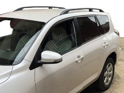 Рейлінги Чорні Турецькі Коротка база, Пластикові ніжки для Toyota Rav 4 2006-2013 років.