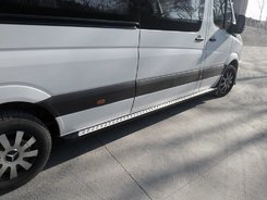Бічні пороги DOT-Line (2 шт., Алюм.) довга база для Mercedes Sprinter 2006-2018 років.