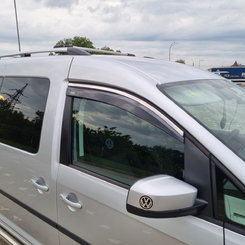 Ветровики с хромом (2 шт, Niken) для Volkswagen Caddy 2004-2020 гг.
