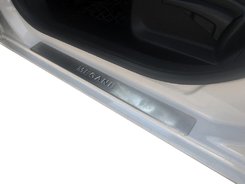 Хром накладки на дверні пороги (нерж.) для Renault Megane 2009+