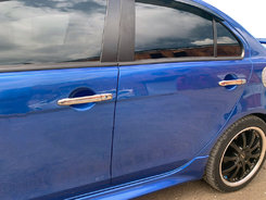 Хром накладки для Mitsubishi Lancer 10, Outlander 06-22, ASX 2010+ накладки на ручки KEY нерж Carmos (Туреччина)