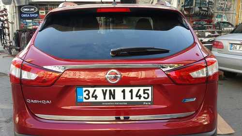 Хром накладка на нижню кромку кришки багажника (нерж.) для Nissan Qashqai 2014+