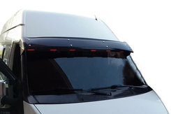 Козирьок на лобове скло (чорний глянець, 5мм) для Ford Transit 2000-2014 рр.