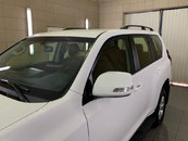 Рейлінги турецька дизайн (Чорні, 2 шт) пластикові ніжки для Toyota Land Cruiser Prado 150