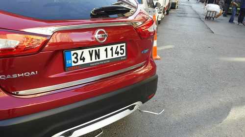 Хром накладка на нижню кромку кришки багажника (нерж.) для Nissan Qashqai 2014+