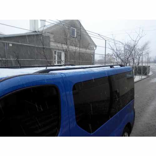 Рейлінги чорні Довга, пластикові ніжки для Renault Trafic 2001-2015 рр.