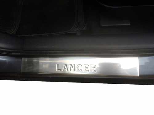 Хром накладки на дверні пороги Omsa Line для Mitsubishi Lancer 2007-