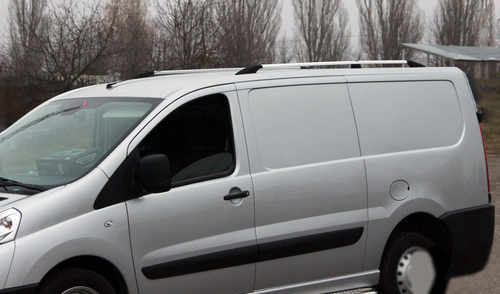 Рейлінги ХРОМ Довга, пластикові ніжки для Peugeot Expert 2007-2017 рр.