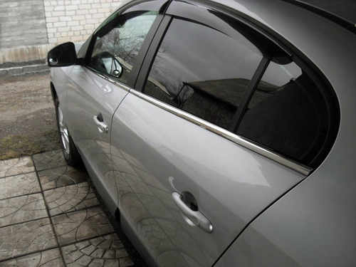 Хром нижні молдинги стекол (нерж.) для Renault Fluence 2010+