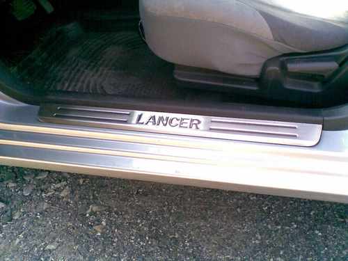 Хром накладки на дверні пороги Omsa Line для Mitsubishi Lancer 2004-2008