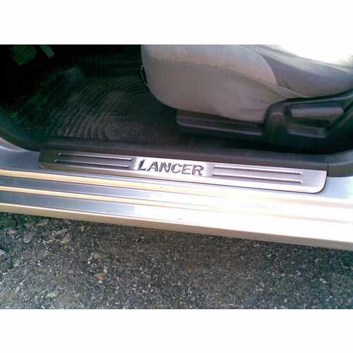 Хром накладки на дверні пороги Omsa Line для Mitsubishi Lancer 2004-2008