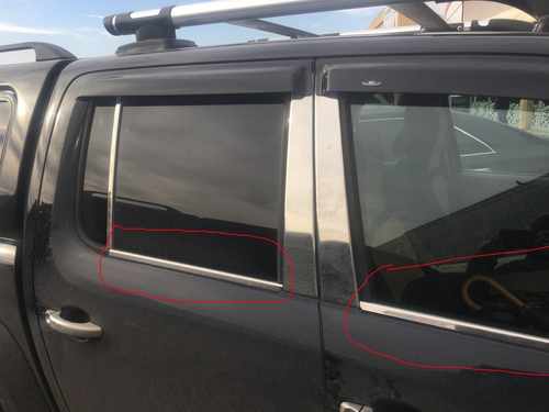 Хром накладки на нижні молдинги стекол (нерж.) 4 шт. Omsa для Amarok
