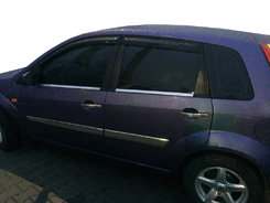 Хром накладки для Ford Fiesta 2002-2008 окантовка вікон нерж Carmos (Туреччина)