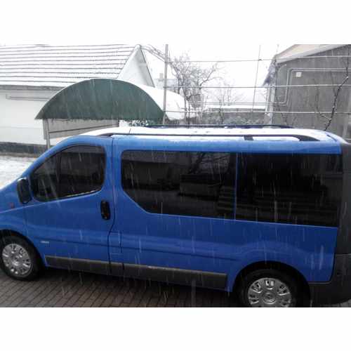 Рейлінги чорні Довга, пластикові ніжки для Renault Trafic 2001-2015 рр.