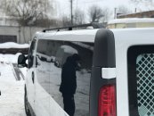 Рейлинги черные Короткая, пластиковые ножки для Renault Trafic 2001-2015 гг.