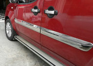 Хром накладки на дверні молдінги широкі (нерж.) Carmos для Fiat Doblo 2005-2009