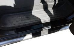 Накладки на пороги DDU (4шт, ABS, мат) для Peugeot Partner Tepee 2008-2018рр.