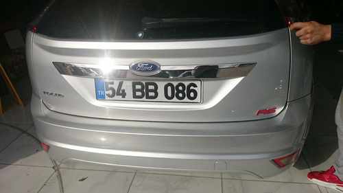Хром накладка над номером на кришку багажника (нерж.) для Ford Focus 2005-2011