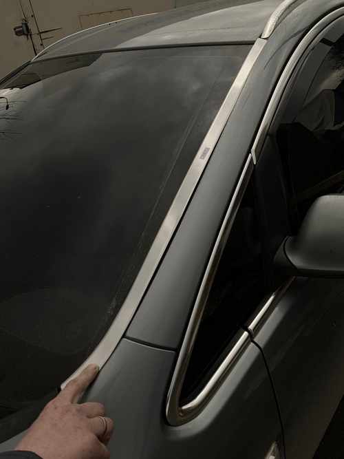 Окантовка вітрового скла (нерж) для Opel Astra J 2010↗ мм.