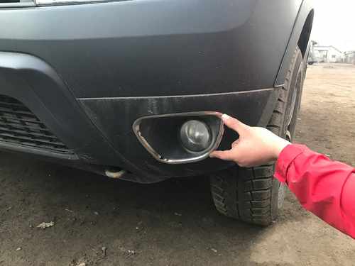 Хром накладки для Renault Duster Хром на туманки нерж Carmos (Туреччина)