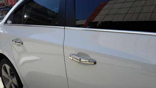 Хром накладки для Chevrolet Cruze HB окантовка вікон нерж Carmos (Туреччина)