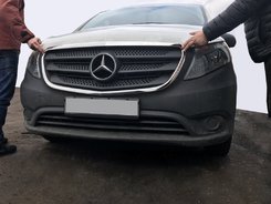 Обведення решітки нерж для Mercedes Vito 447 2015+ Omsa Line