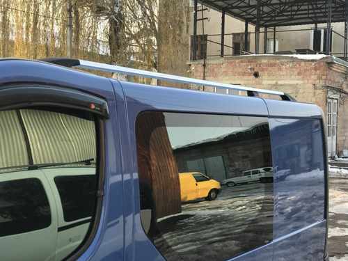 Рейлінги Хром ( пласт. ніжки) Довга, Пластикові ніжки для Opel Vivaro 2001-2015 рр.