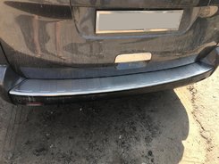 Накладка на задній бампер OmsaLine (нерж) Довга база для Peugeot Traveller 17-/Citroen SpaceTourer 17-/Opel Vivaro 2019+, Toyota Proace 2017+