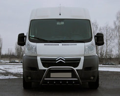Передняя дуга WT003 (нерж.) для Peugeot Boxer 2006↗ и 2014↗ .