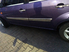 Молдинг дверний (4 шт, нерж) 2002-2005, Carmos - Турецька сталь для Ford Fiesta 2002-2008 рр.