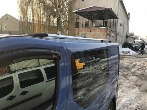 Рейлінги Хром ( пласт. ніжки) Довга, Пластикові ніжки для Opel Vivaro 2001-2015 рр.