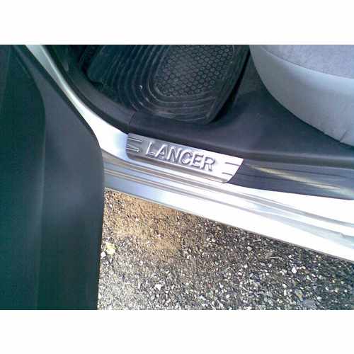 Хром накладки на дверні пороги Omsa Line для Mitsubishi Lancer 2004-2008