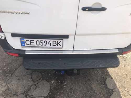 Хром накладка на задній бампер (матова) для ercedes Sprinter 2007-/VW Crafter 2006-2018