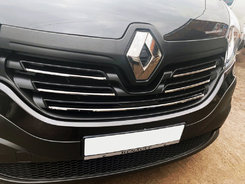 Накладки на решітку (5 шт, нерж) OmsaLine - Італійська нержавійка для Renault Trafic 2015↗ мм.
