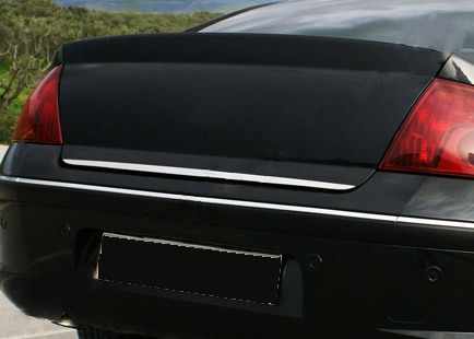 Кромка багажника (нерж) OmsaLine - Італійська нержавійка для Peugeot 407