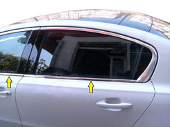 Нижня окантовка вікон (Sedan, нерж) для Peugeot 508 2010-2018 рр.
