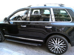 Хром накладки для VW Toureg 2010+ накладки на стійки нерж Carmos (Туреччина)