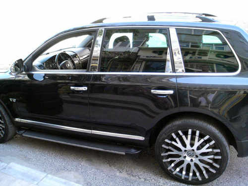 Хром накладки для VW Toureg 2010+ накладки на стійки нерж Carmos (Туреччина)