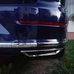 Хром накладки на глушник (нерж.) для VW Passat B8 2015-2018