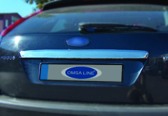 Накладка на кришку багажника (HB, нерж.) OmsaLine - Італійська нержавійка для Ford Focus II 2005-2008 рр.