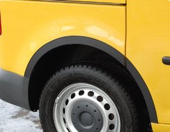 Накладки на арки (чорний мат) Довга база (метал) для Volkswagen Caddy 2004-2010 рр.
