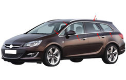 Повна окантовка стекол (Sport Tourer, 12 шт, нерж) для Opel Astra J 2010↗ мм.